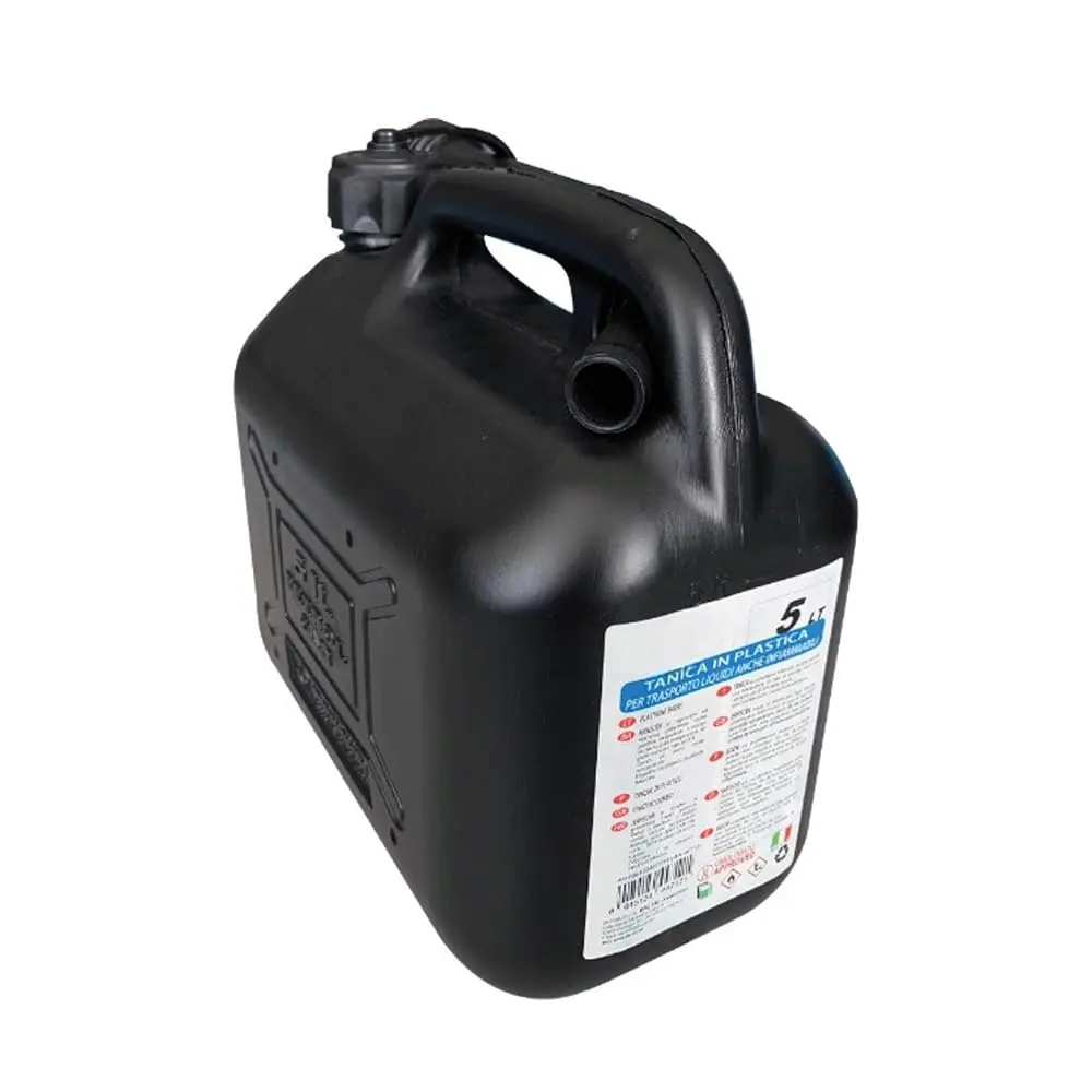 KRAWEHL - Bidón de Gasolina, Certificación UN para Transporte de Líquido, Embudo Flexible, Escala de Nivel Graduada, Seguridad en el Almacenamiento, Capacidad Óprima, 5 lts