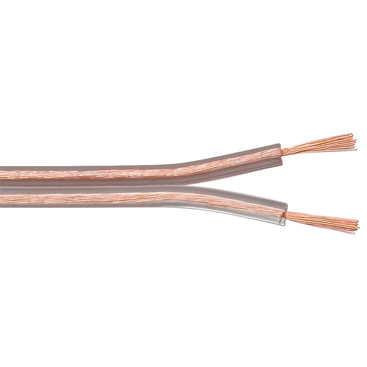 Goobay 67723 Cable de altavoz 2 x 2,5 mm², Cable de altavoz, con indicación de polaridad, Mejor sonido, Sistema de música, Transparente, 10 m