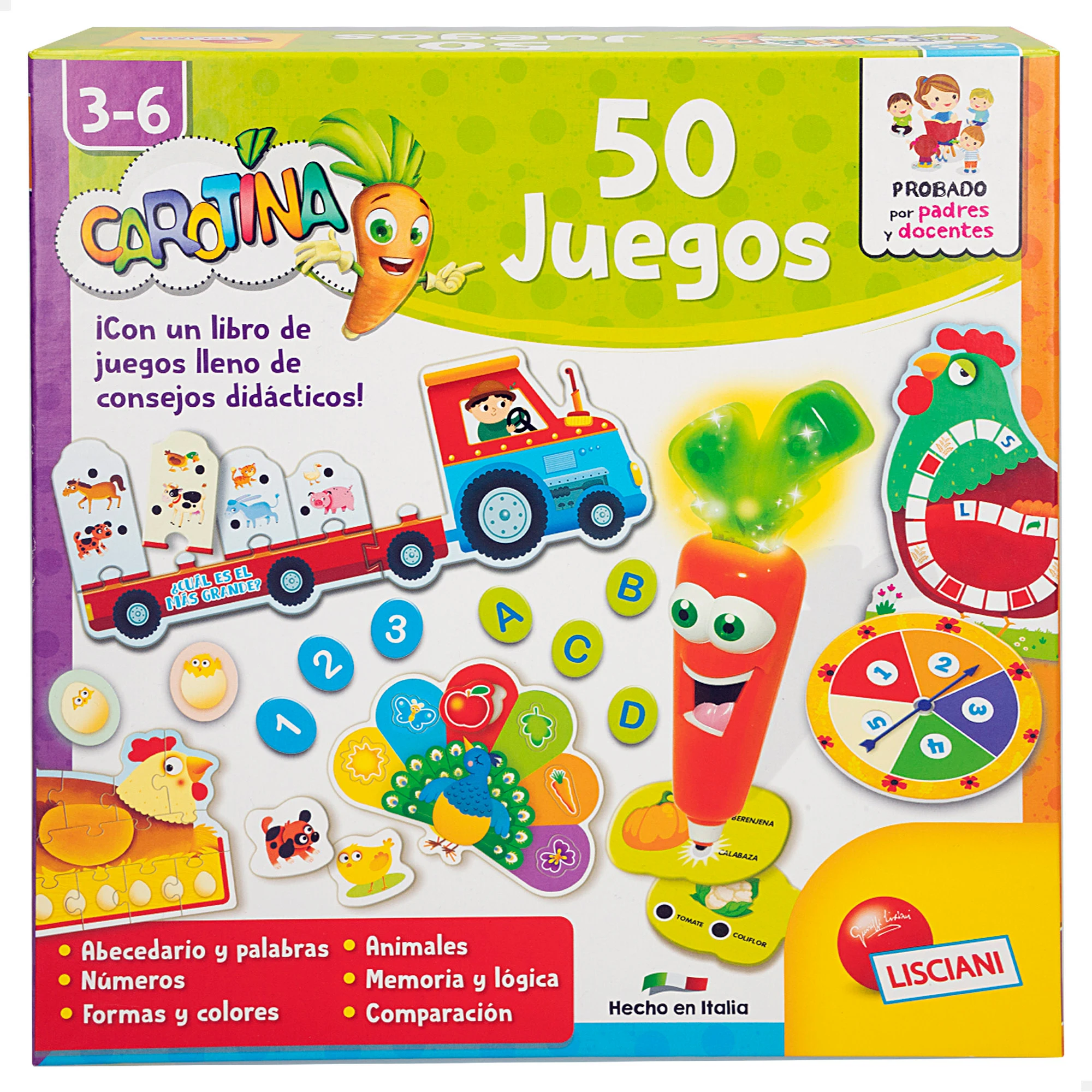 Carotina Lisciani children's game 50 educational games and talking pen