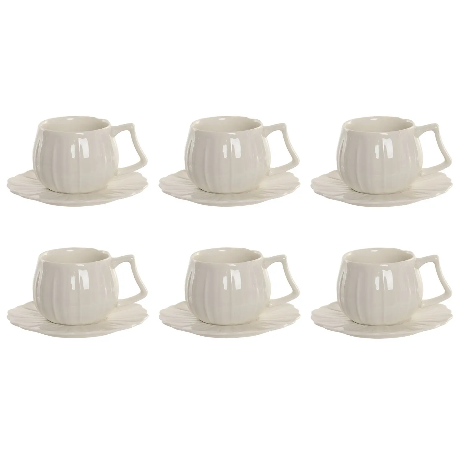Cafe set 6 porcelana 10x7,5x5,5 120ml blanco El mejor complemento para tu hogar.