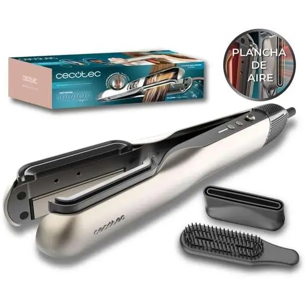 Cecotec hair straightener and dryer RitualCare Air Lisse 2in1 Aluminum. 1000W, dry and smooth, Digital engine, 106000RPM, Plasma, ceramic and keratin, high pressure slot, cold air button