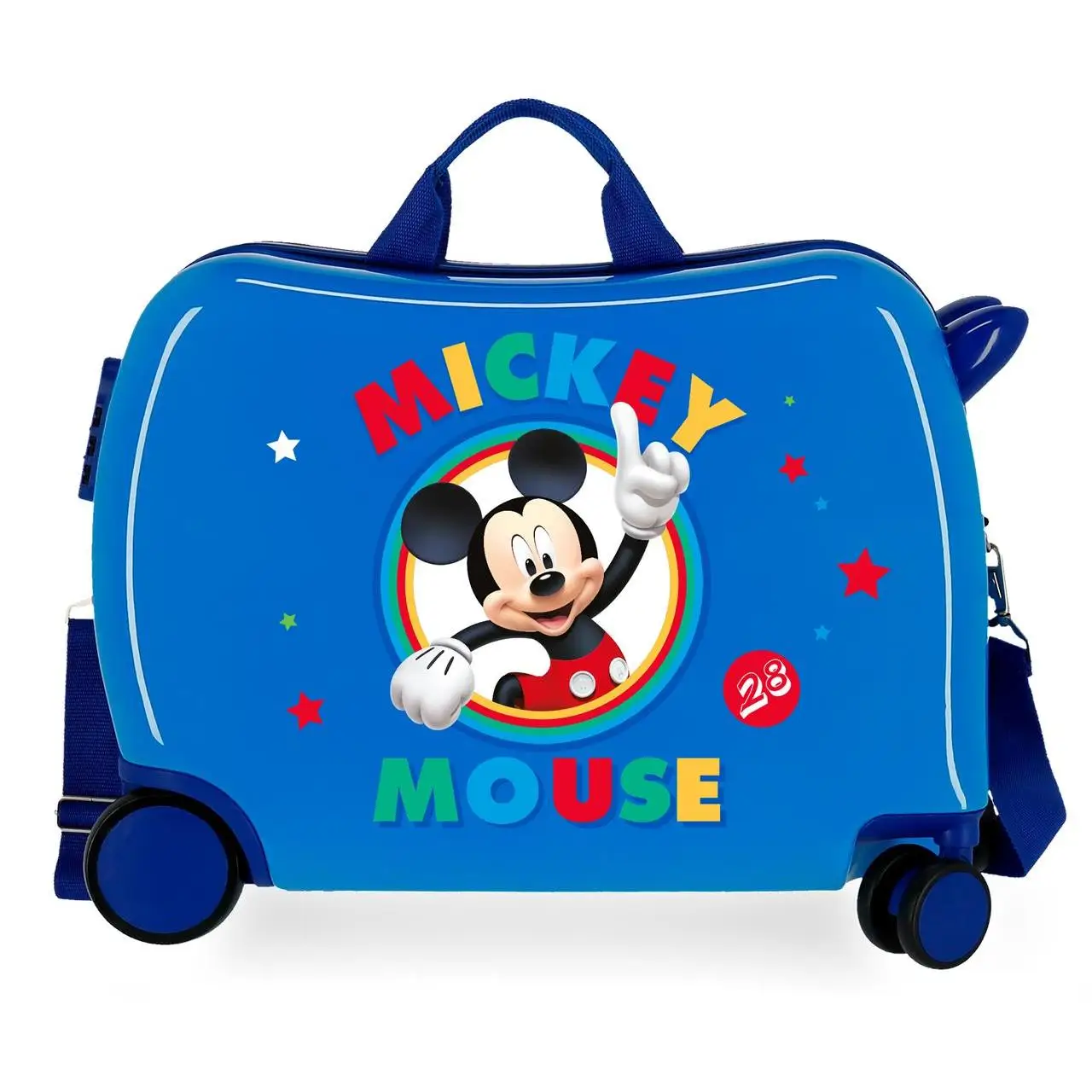 Maleta de Viaje Infantil Disney con Ruedas Multidireccionales, Diseño Mickey Mouse, 30 kg de Capacidad, ABS Ligero y Resistente