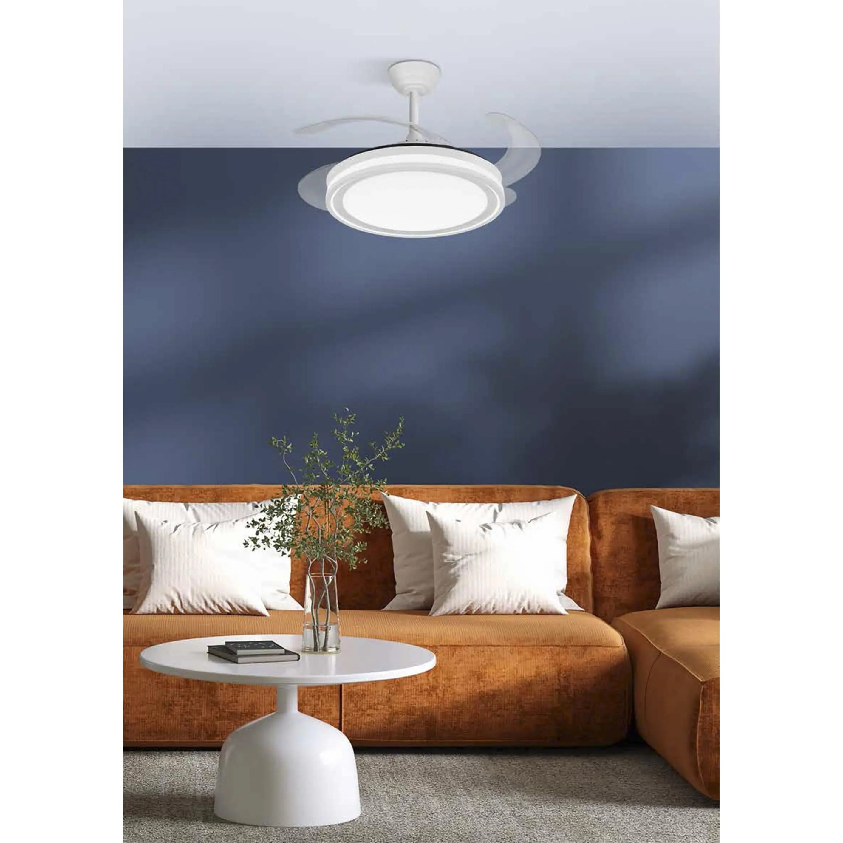 Factory fan Dc bandit 59w White 4 blades 107d 5900lm 3500-4000-6500k remote and timer | Silent