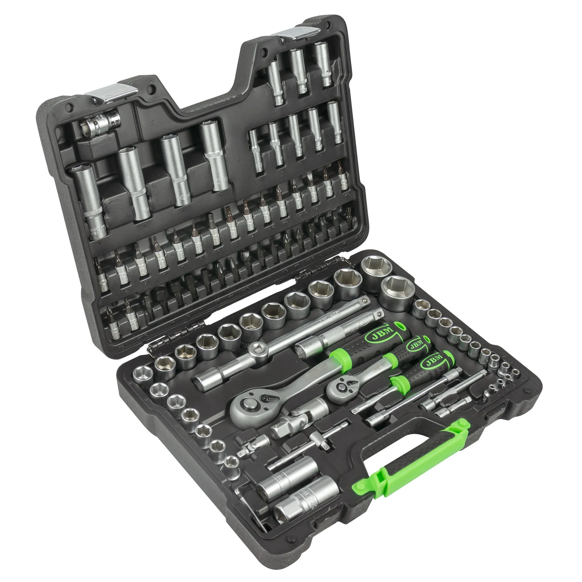 54038 Model 94 PCs JBM Tool Briefcase with Cine Hex Cup-Full Set of Hand Tools for Home Motorcycle, car and engine, excellent price