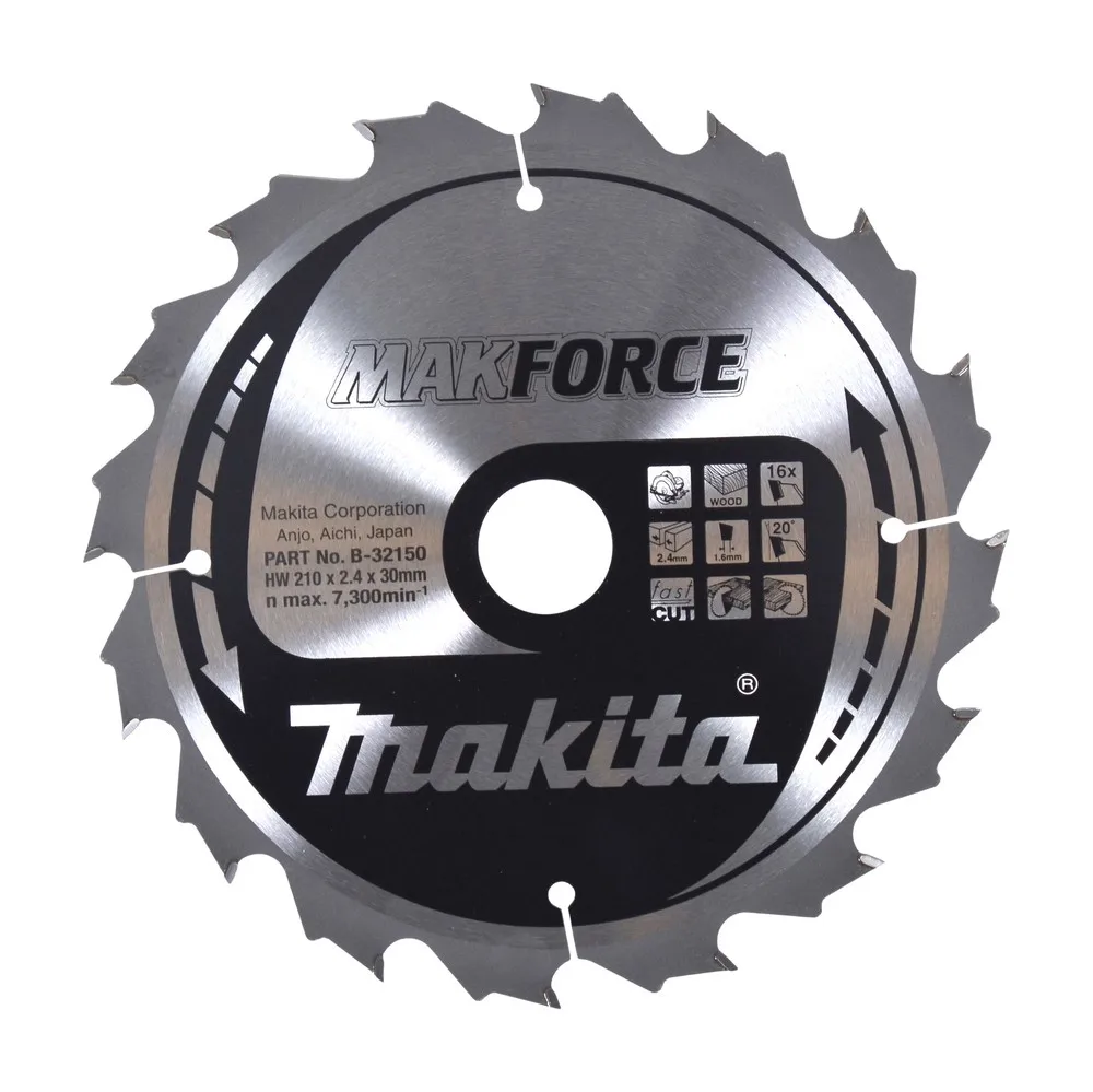 MAKITA - B-32150 Disco sierra circular , Makparace TCT, 210 x 30 mm, 16 D MAKITA