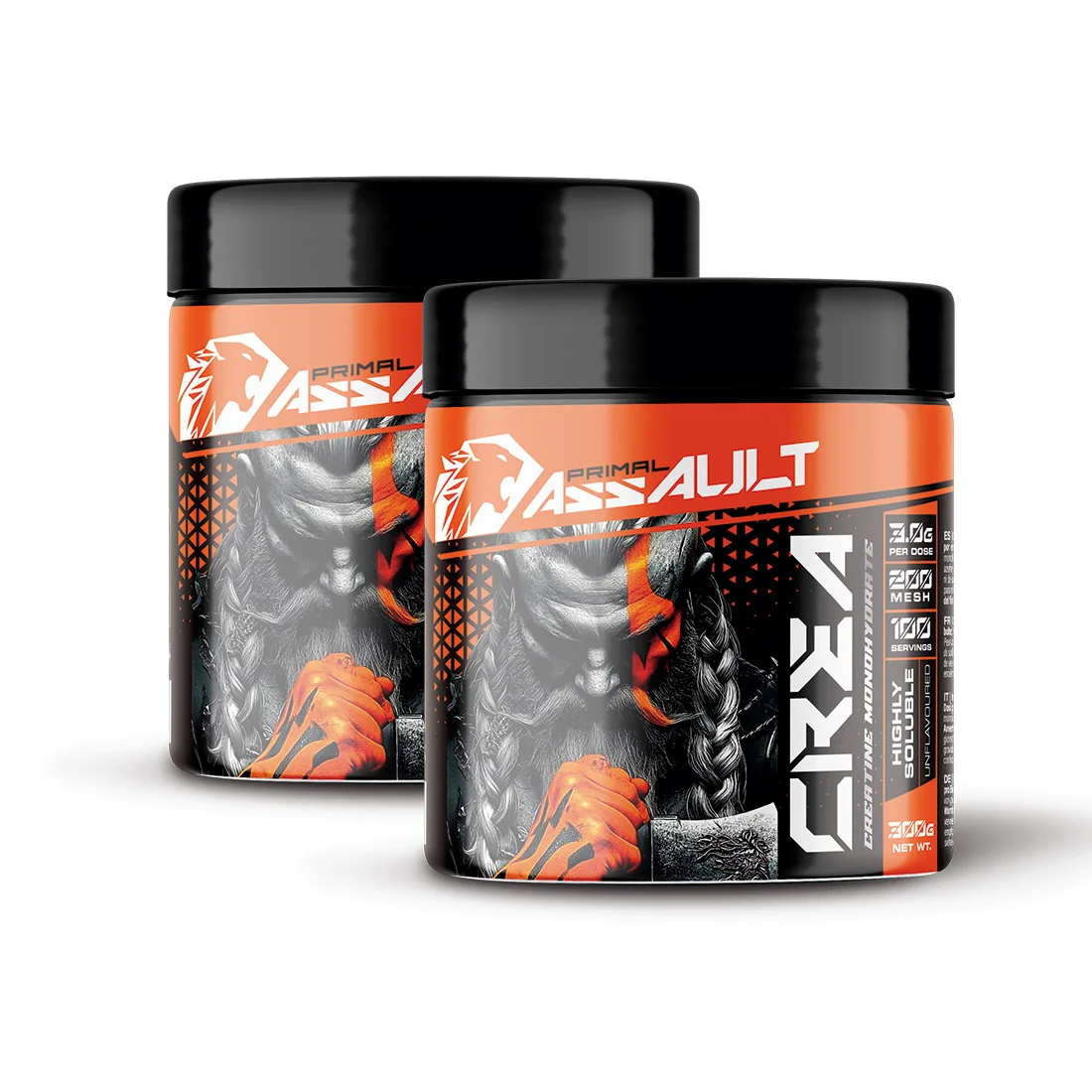 asalto |   PACK Creatina en Polvo Sin Sabor 300g+300g |   100% Monohidrato de Creatina Micronizada |   No incluye dosificador |   Sin Añadidos y Libre de Contaminantes |   Sin OGM, Vegano, Sin Glúten