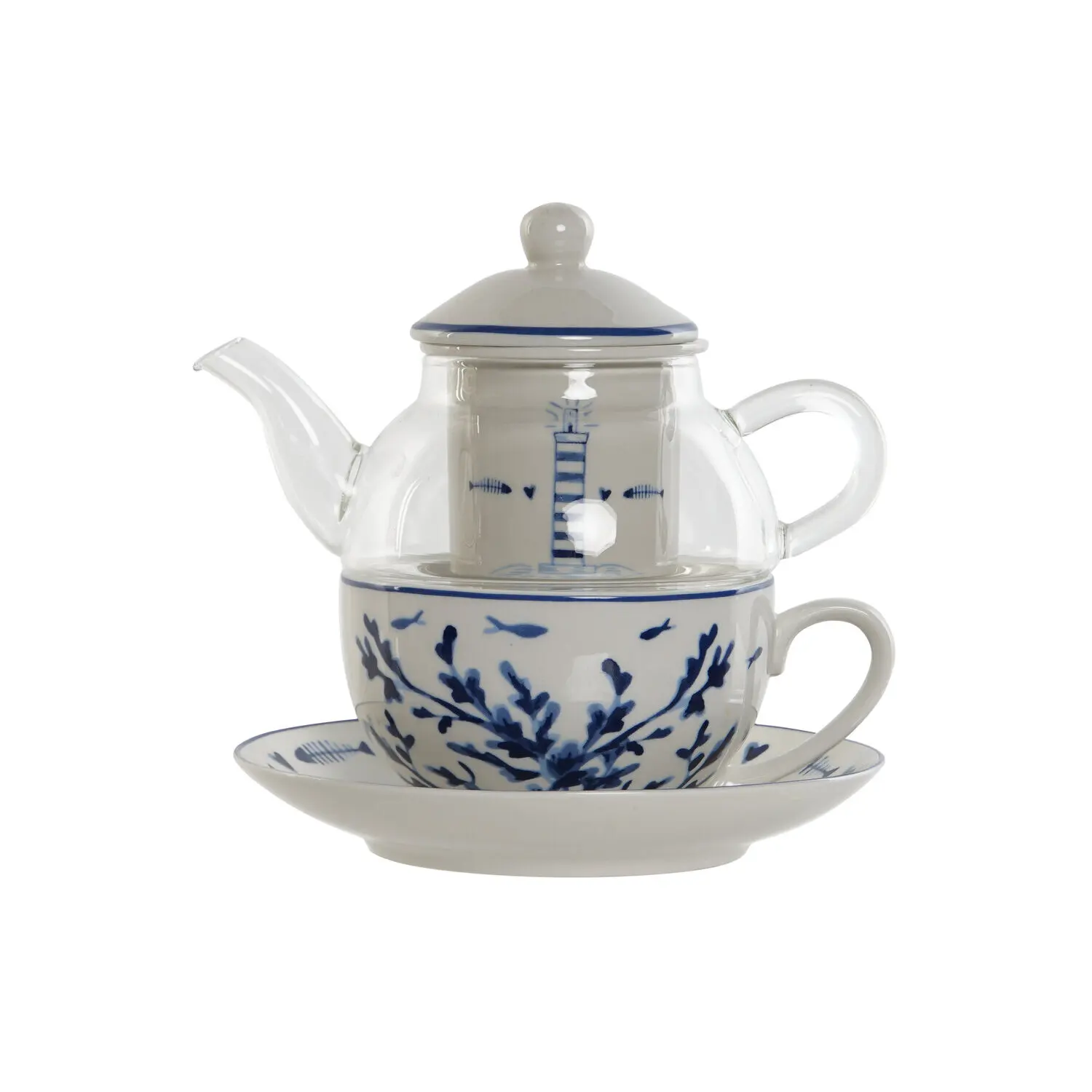 Tetera set 3 cristal porcelana 16,5x13,5x14 250ml El mejor complemento para tu hogar.