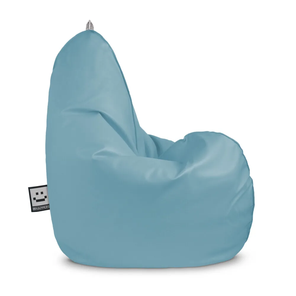 Puff Pera Relax Polipiel Azul Cielo HAPPERS - Cómodo, ligero y resistente. Make it Happers®