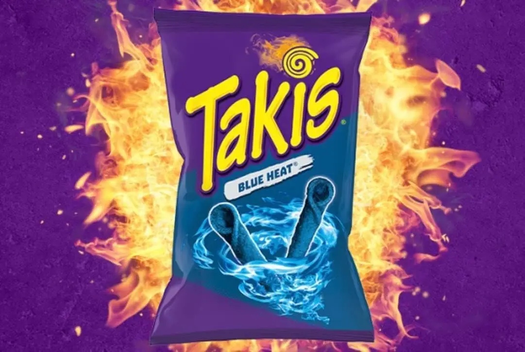 Takis Blue Heat 90GR Pack 3 PCs-crispy corn Tortilla rolls with chilli powder