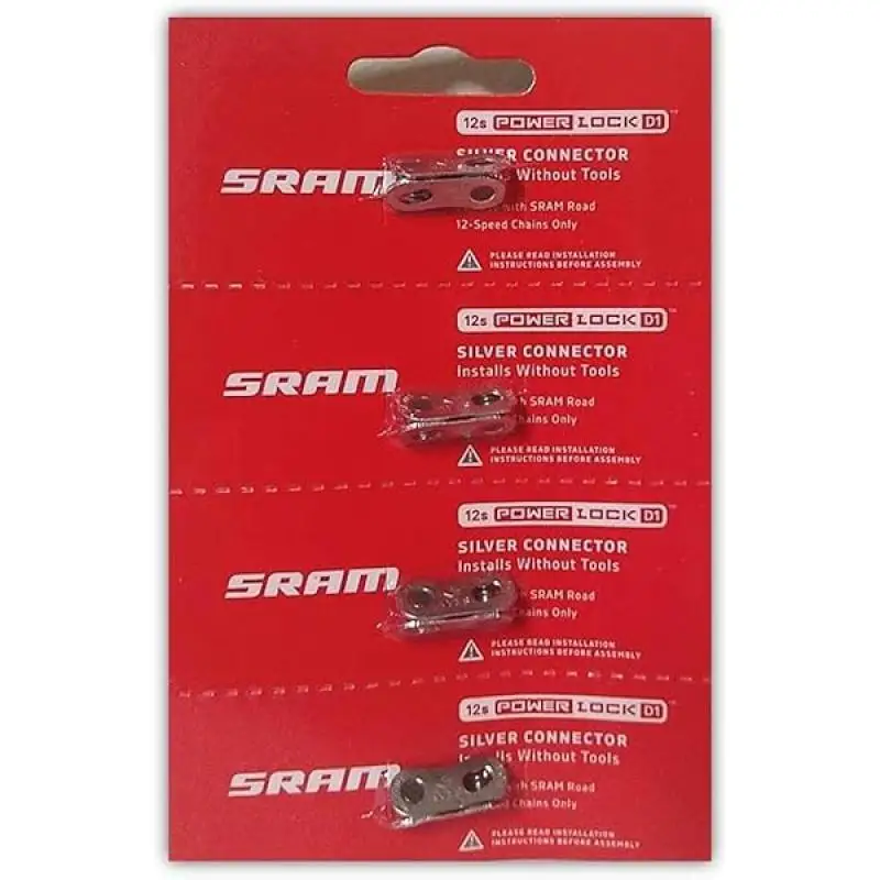 SRAM | Eslabón De Cadena Eagle Flattop Powerlock  4uds  - Eslabón rápido para cadenas SRAM de carretera de 12 velocidades Pack de 4 unidades