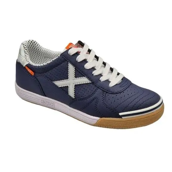 Zapatillas Deportivas Para Niños, Marca Munich, En Color Azul Marino Con Cordones. Munich