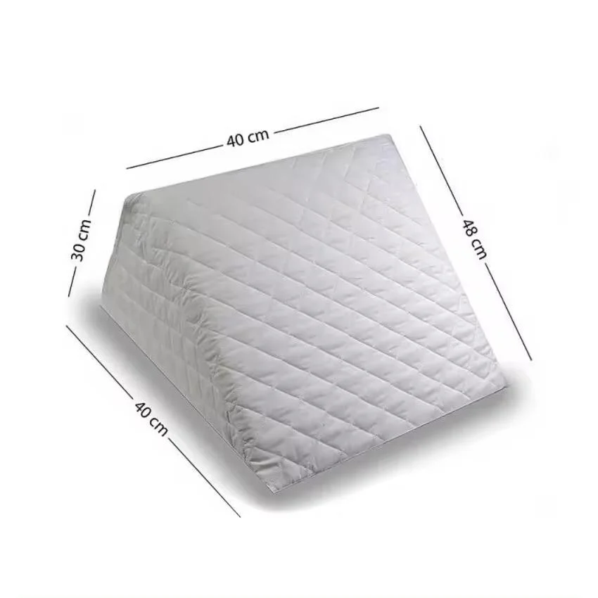 Almohada con forma de cuña sujeción de espalda y piernas cojín de lectura 40x30x48cm
