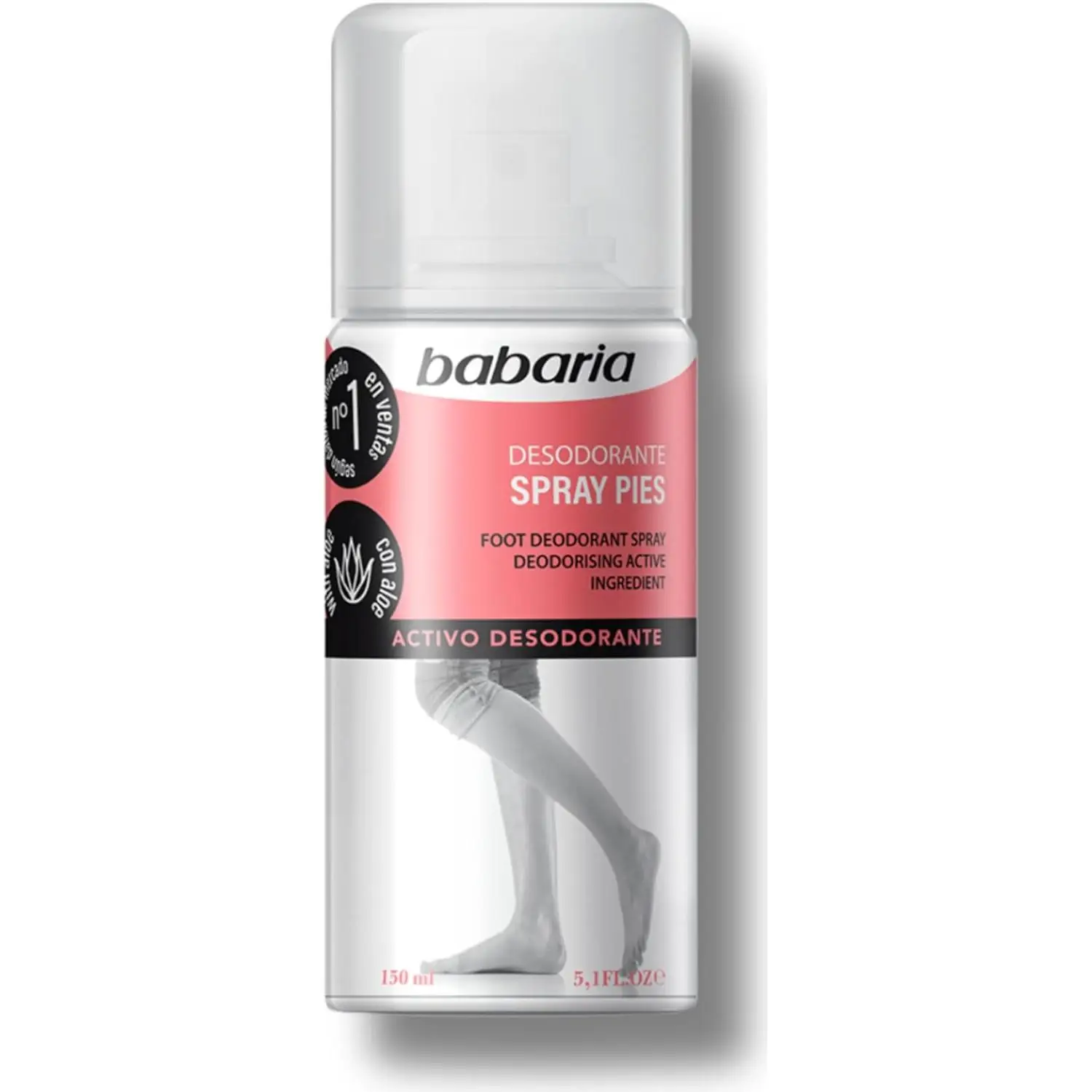 Babaria - Desodorante En Spray Para Pies 150 Ml - Neutraliza Olores En Pies Y Zapatos-| Control De Sudoración - Secado Rápido |-Desodorante Calzado