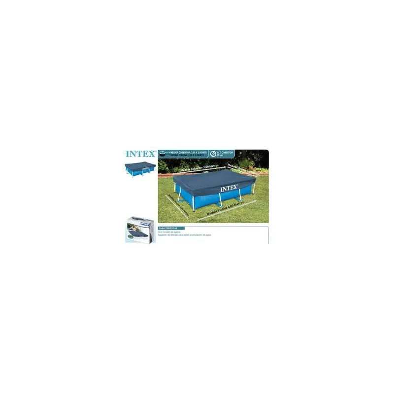Intex Cobertor Piscina Rectangular - Protección Duradera para Piscinas Desmontables