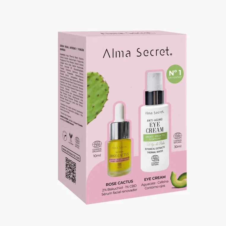 Alma Secret Pack Aceite Rose Cactus 10 ml + Contorno de ojos Aguacate 30 ml
