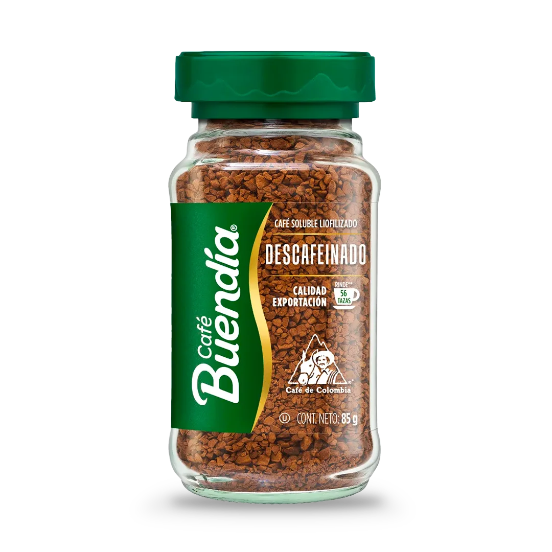 Café Buendia Descafeinado 85 g - Soluble Iiofilizado de Calidad Superior - Qumir