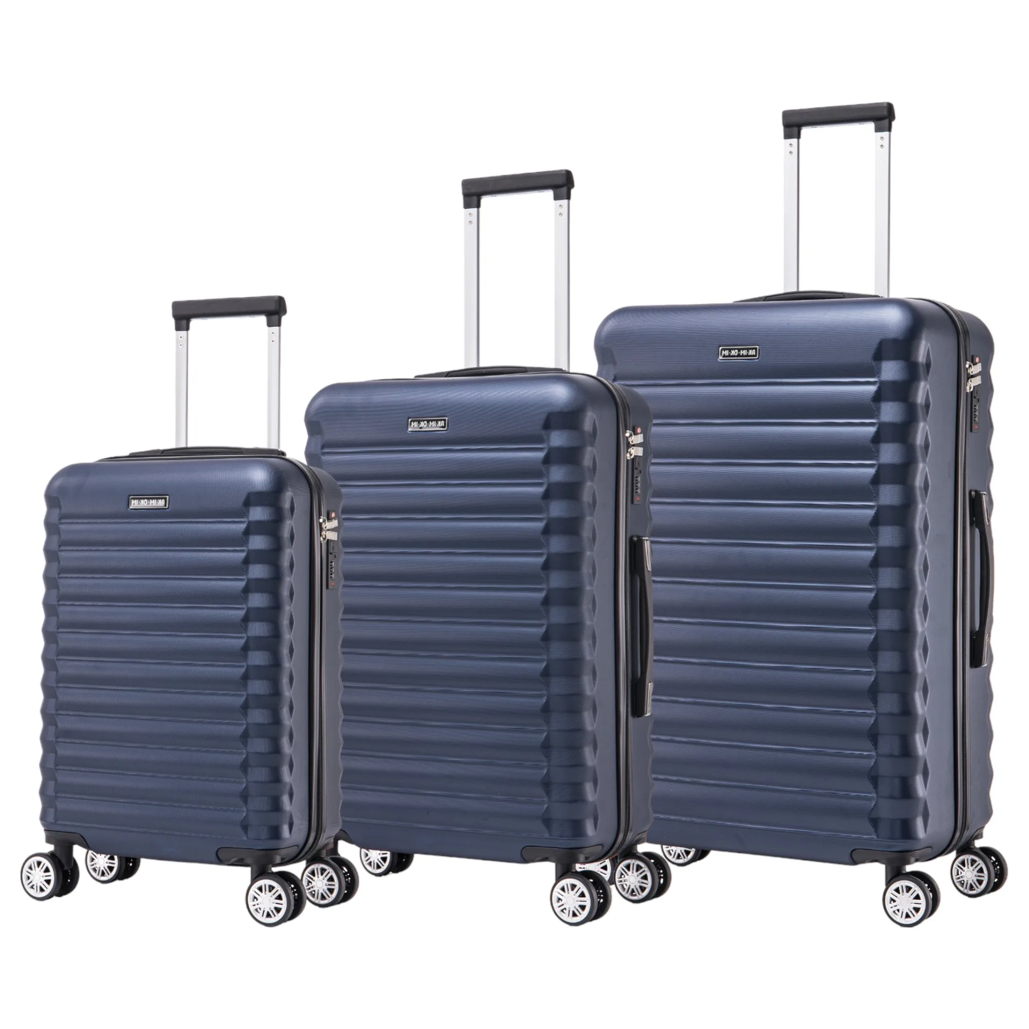 Stylish Travel Suitcase Set: ABS Light Case, Number Lock, 4 360 Rotating Wheels, Aluminum Telescopic Handle Suitcase Set Set Trolley Suitcase Cabin (6990 M002 8008 6020 D1)