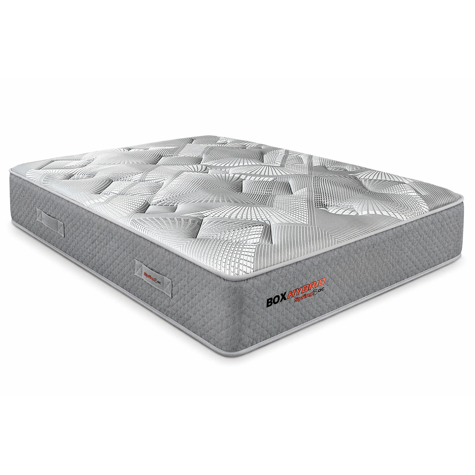 Duérmete Online - Colchón Viscoelástico con Muelle ensacado - Viscohybrid  - Blanco/Gris claro - Reversible -Transpirable - Altura 26cm  - Alta Gama