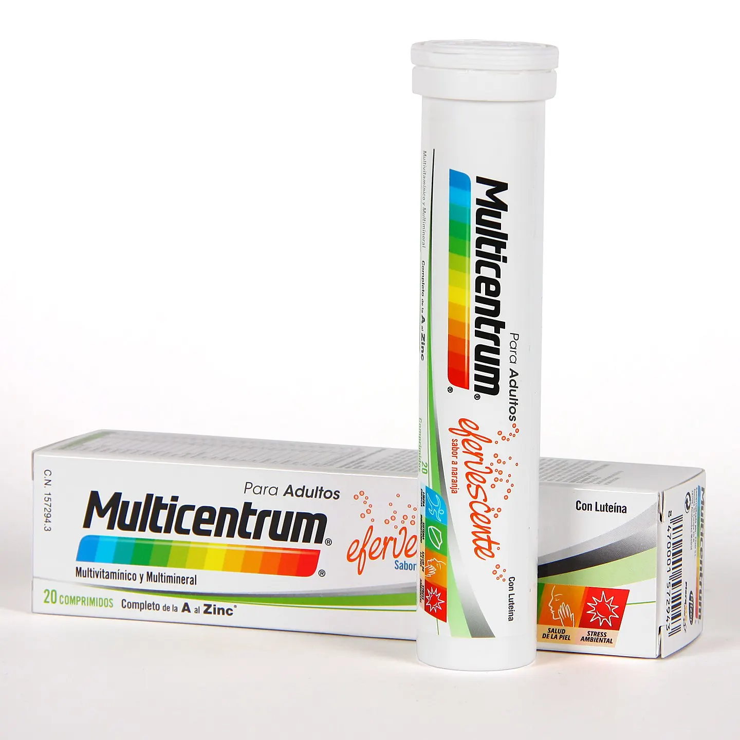 Multicentrum adultos sabor naranja 20 comprimidos efervescentes