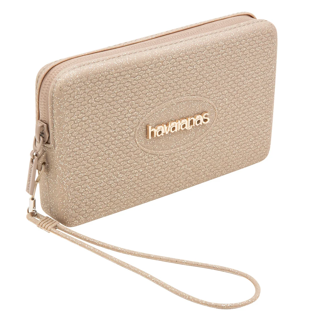 Havaianas-Mini Plus silicone Glitter Gold bag