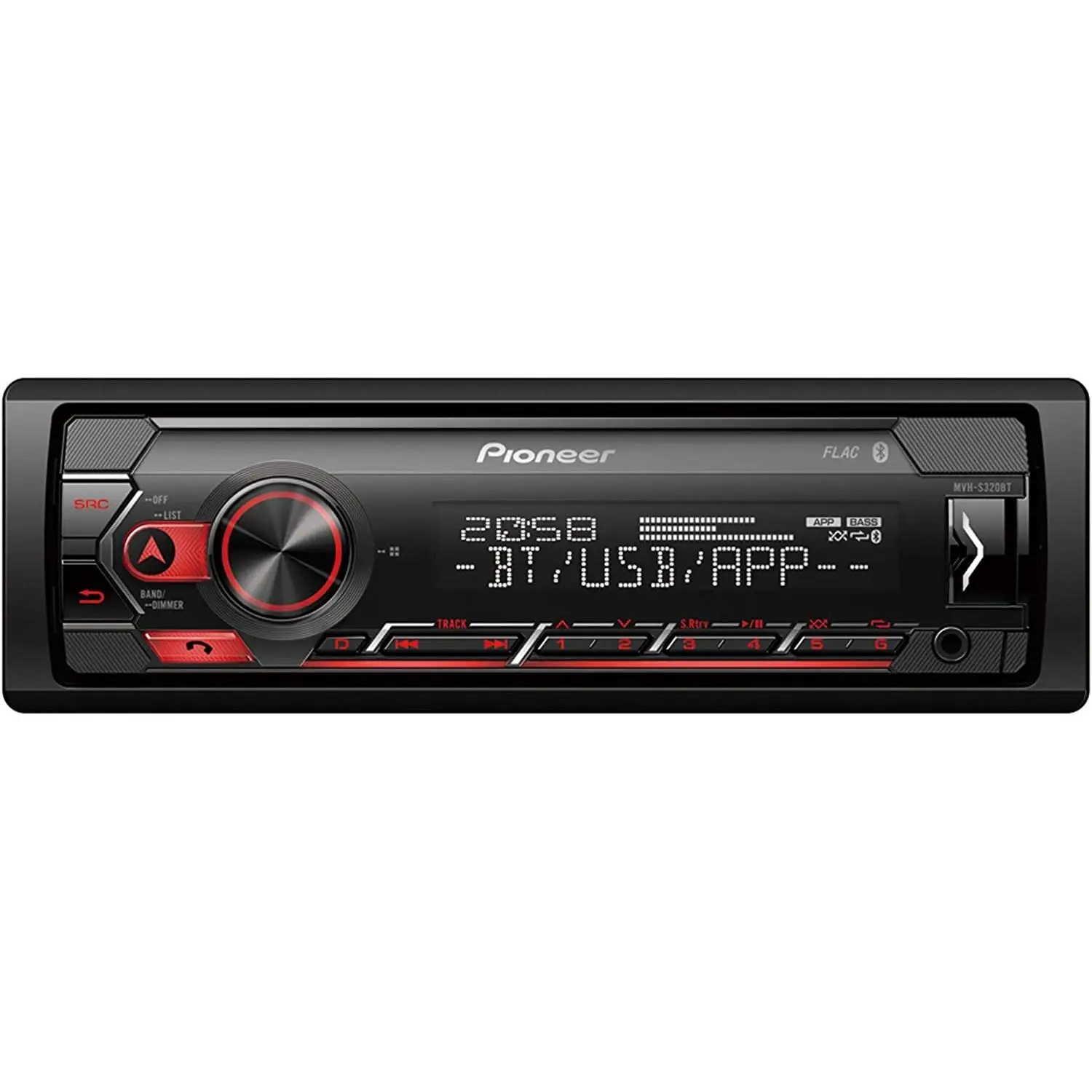 Pioneer MVH-S320BT Autoradio con micrófono para Bluetooth, Android, con entrada USB, AUX, Fácil Instalación
