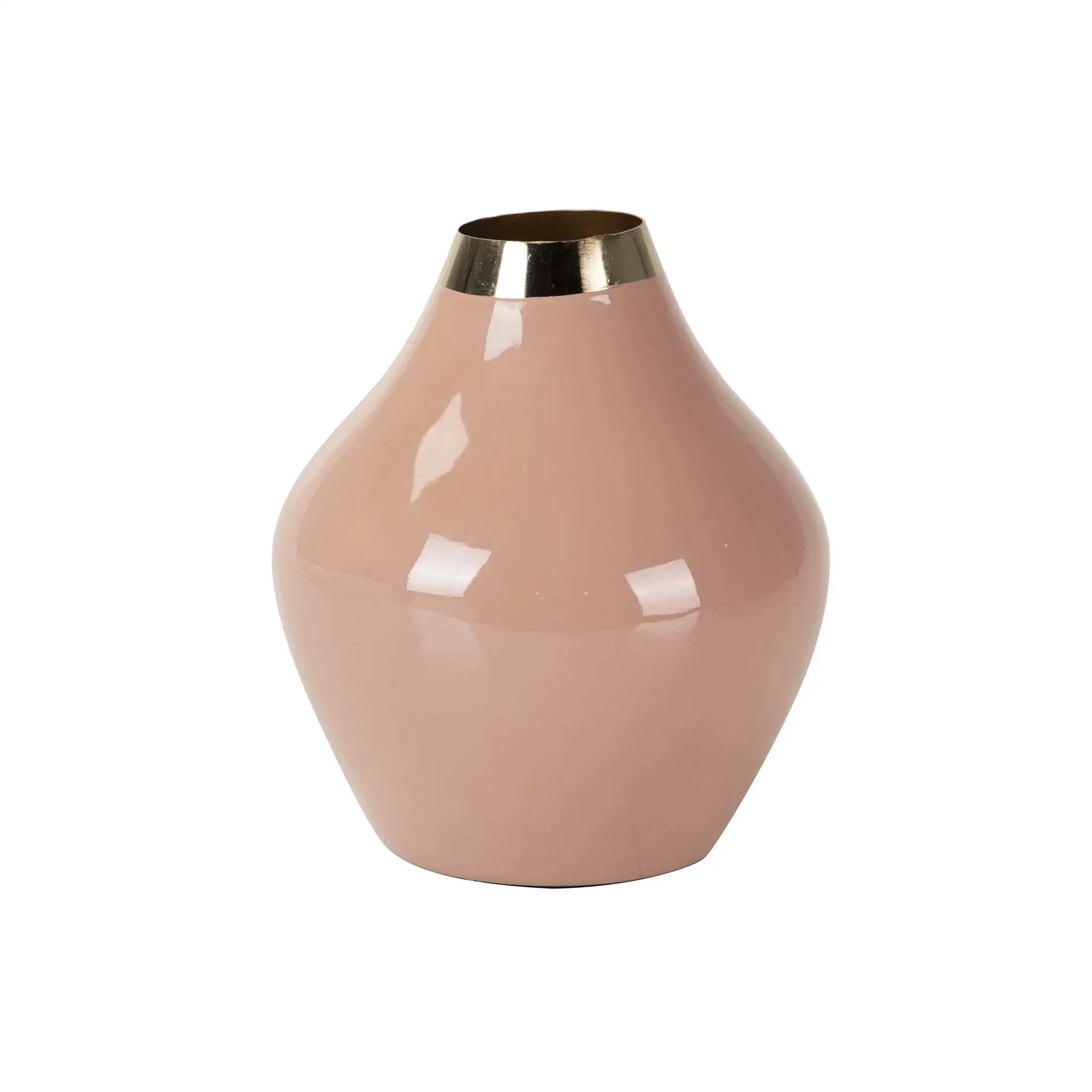 Dorado Jarron Metal Frambuesa 16X16x19 Cm El Mejor Complemento Para Tu Hogar.