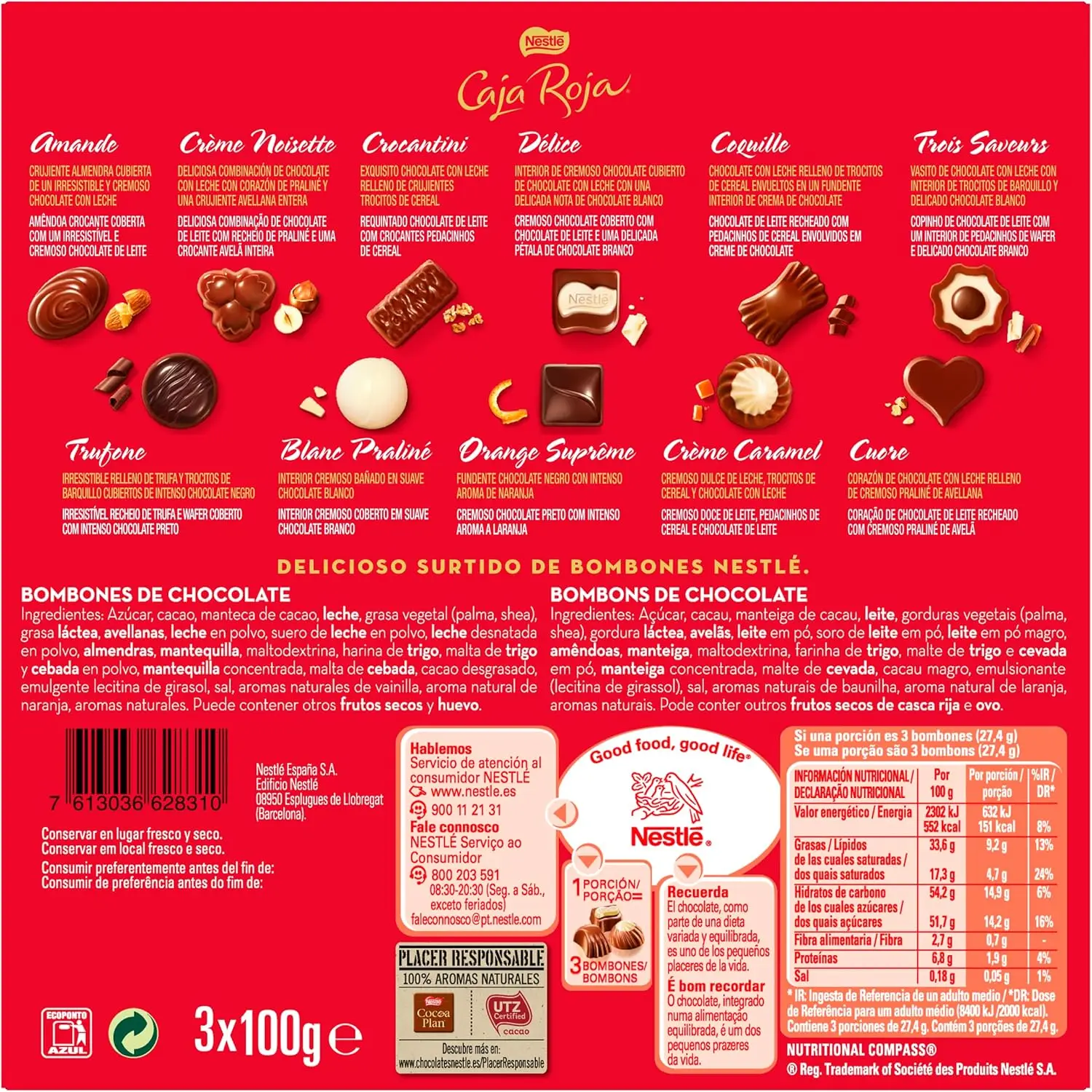 Nestle red box milk chocolate chocolates 100gx3 boxes [pack 2+1]