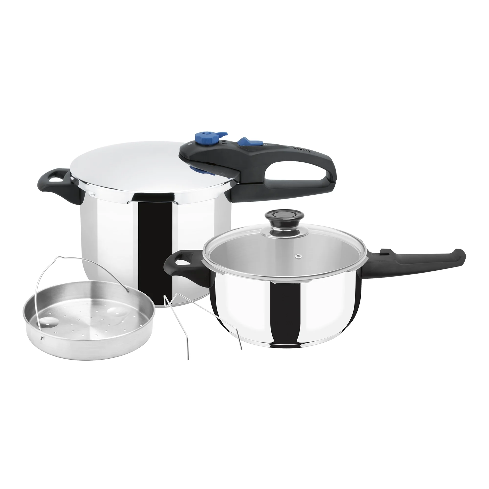 JUEGO DE OLLAS A PRESIÓN RÁPIDAS SOGO - DIÁMETRO 22 CM - INOX - 6L+4L