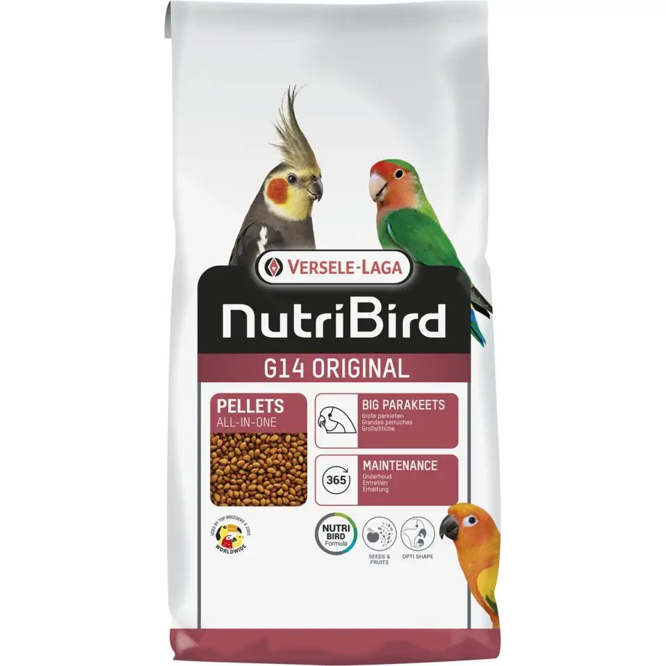 Versele-Laga Nutribird Cotorras G14 Original - Alimento completo para Grandes Periquitos