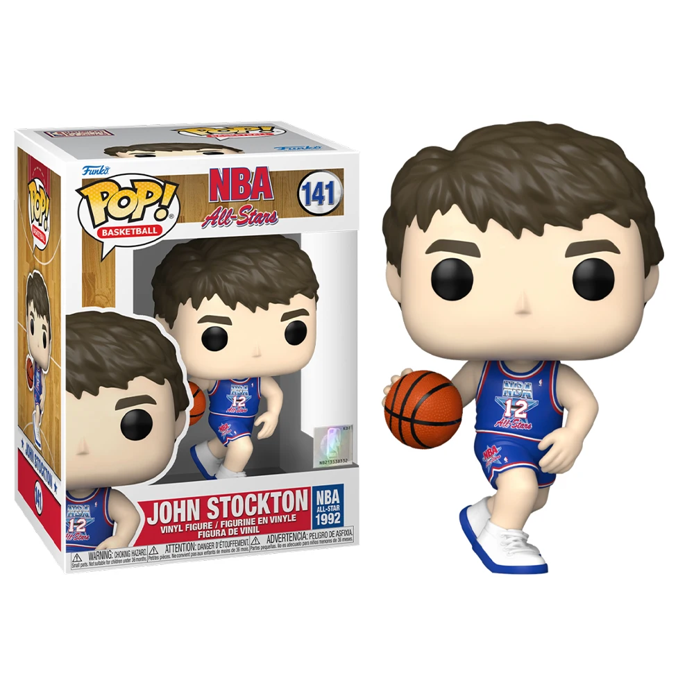 FUNKO POP! NBA ALL-STARS - 12 JOHN STOCKTON, 59370, Nº141, TIENDA CON LICENCIA OFICIAL