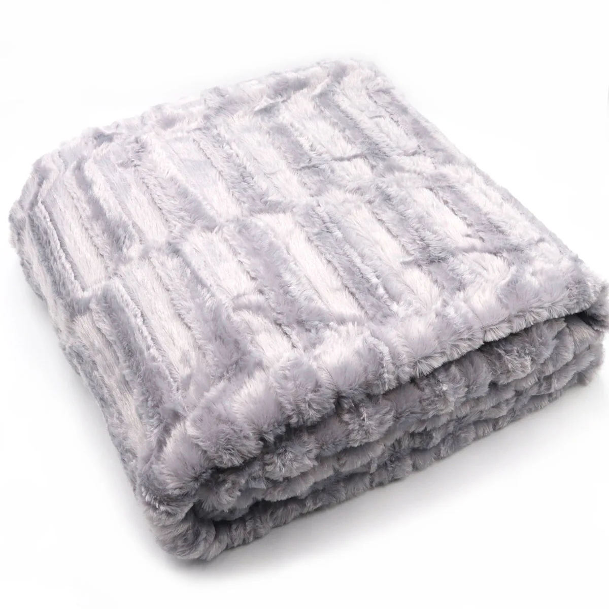 Manta de Piel Sintética Súper Caliente para Cama y el Sofá, Manta Lujosa Decorativa Medida 130 x 160 cm, Manta Acogedora Ultra Suave al Tacto Efecto Pelo