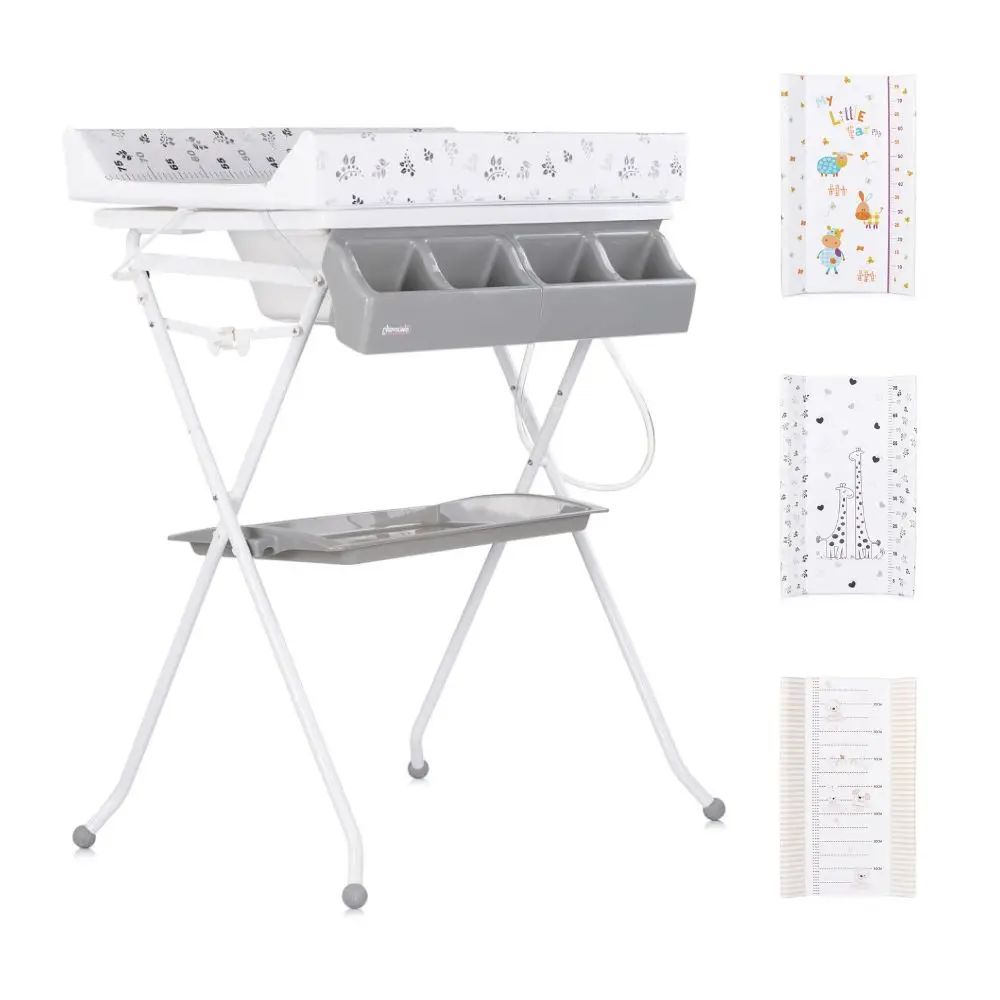 CHIPOLINO Bañera para bebé AQUA con soporte plegable y cambiador - Chipolino