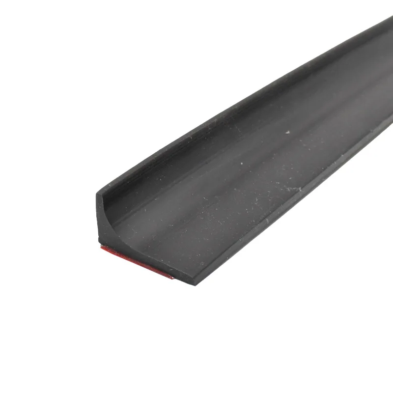 Barrera de Ducha Adhesiva 2M Negra | Tope de Agua de Silicona Impermeable y Flexible | Junta Antisalpicaduras para Puerta o Suelo de Baño | Barrera Antiinundación Ideal para Duchas, Bañeras y Cocinas