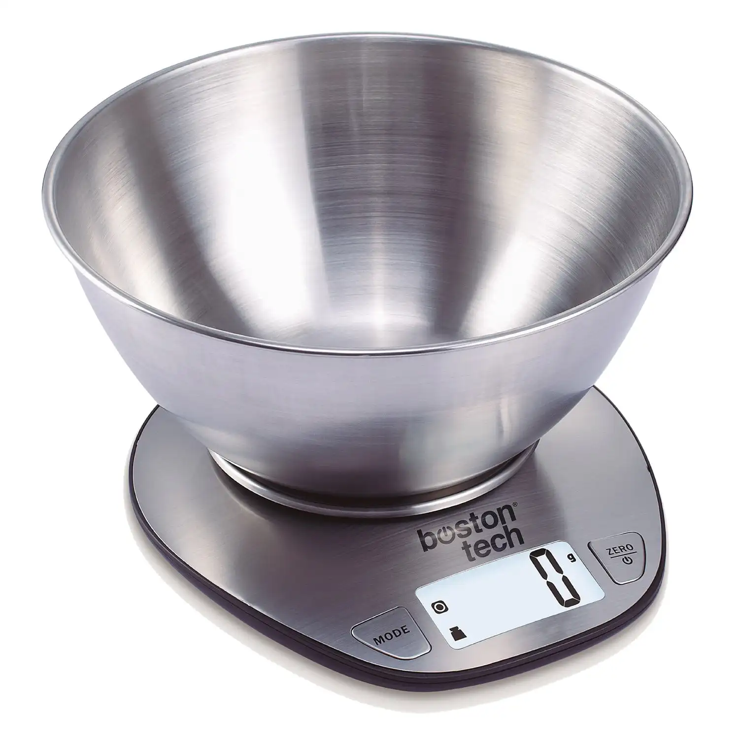 Boston Tech Báscula de Cocina Digital HK110 | Alta Precisión | Acero Inoxidable | Pantalla LCD | Función Tara