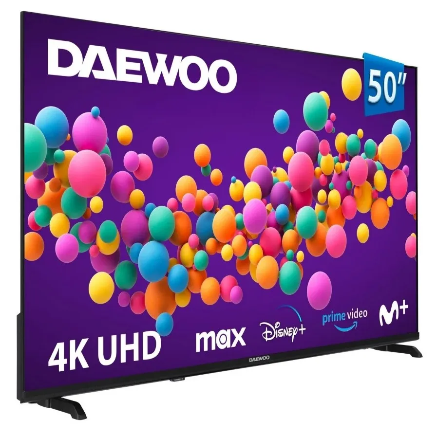 TELEVISION DAEWOO 50DM56UV  50" LED - SMART TV VIDAA, PATAS LATERALES, FULL HD, DOLBY AUDIO, LED (Similar a TV LG QLED)
