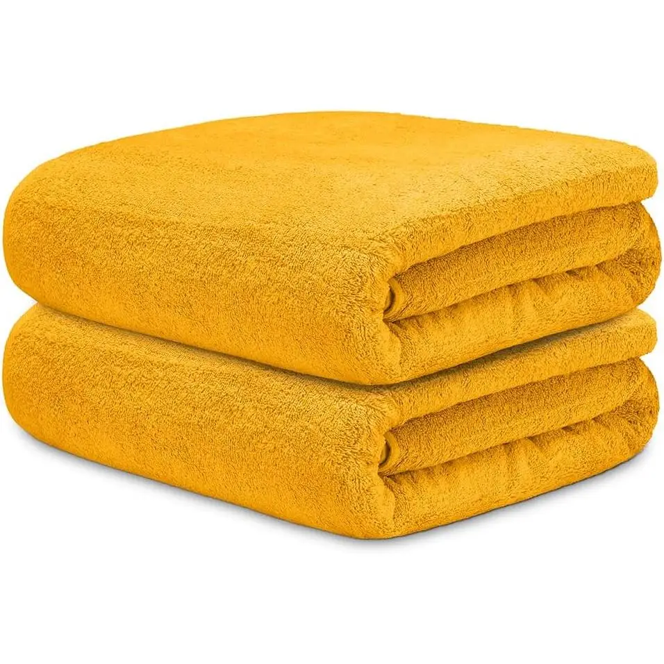 Toallas Baño Grandes 100x150cm 100% Algodón 450g/m² – Juego de 2 Tollas de Baño Grandes - Juego de 4 de Baño Grandes - Toallas Premium y Absorbentes para Hogar, Apartamento Turístico, SPA o Gimnasio -