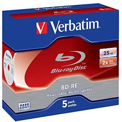 Verbatim 43615 disco Blu-ray de lectura/escritura (BD) BD-RE 25 GB 5 pieza(s)