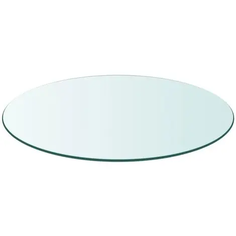 CustomGlass Tapa de Cristal para Mesa Redonda en Varias Medidas con Forma Circular Vidrio