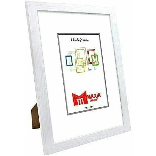 Maxia Market - Marco de foto Diplomas PORTAFOTO (Blanco y negro) Pared MOD-254, Fotos, Ancho de Bastidor A4