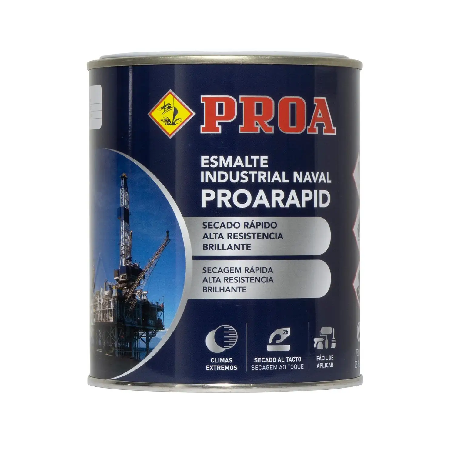 PROARAPID NAVAL and INDUSTRIAL enamel bow. Meadow Green Ral 6001. 750 ML. Bright. Fast drying enamel and high hardness