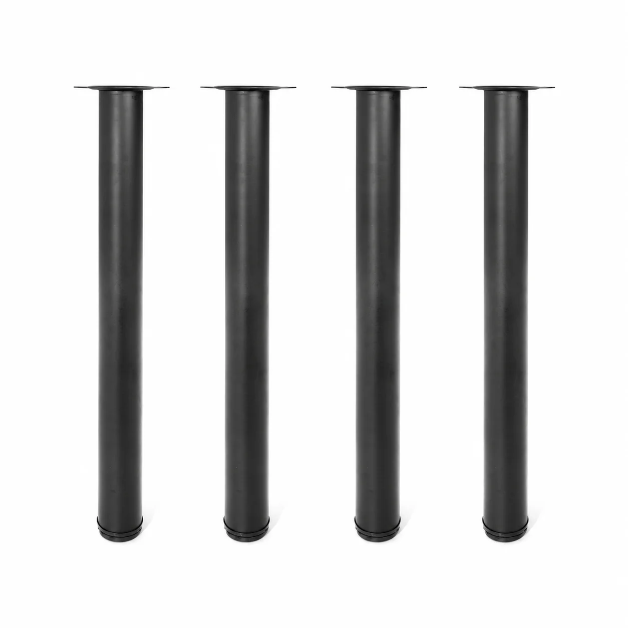 Juego de 4 Patas Ajustables para Mesa. Altura 71 cm. Regulable ±22 mm. Color Negro