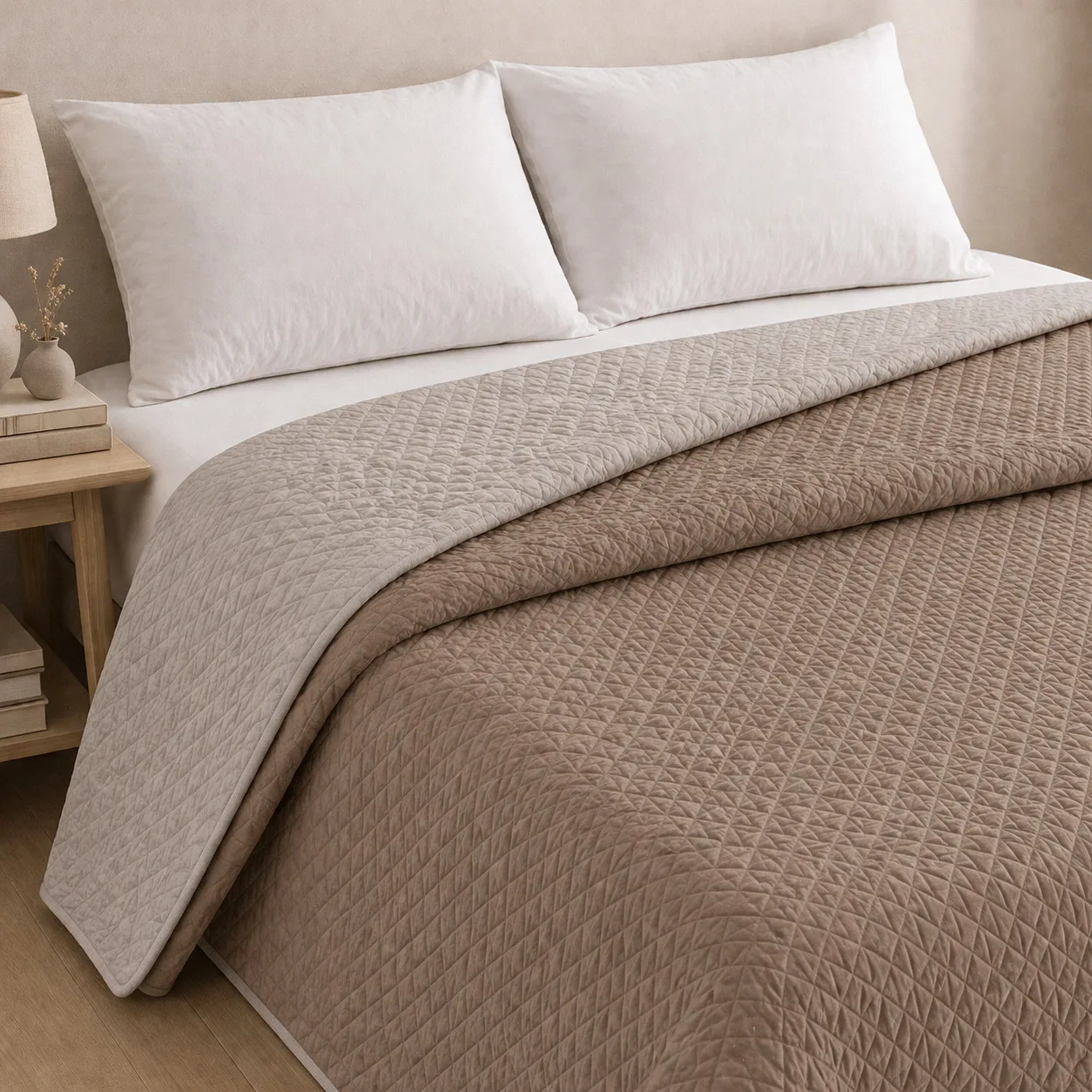 Donegal Collections - Colcha Bouti Premium Cama 90, 105,135, 150 y 180cm - Colcha Reversible Bicolor Primavera-Verano - Acolchado Fino, Microfibra Extrasuave Calidad- Cubre Cama Multiusos