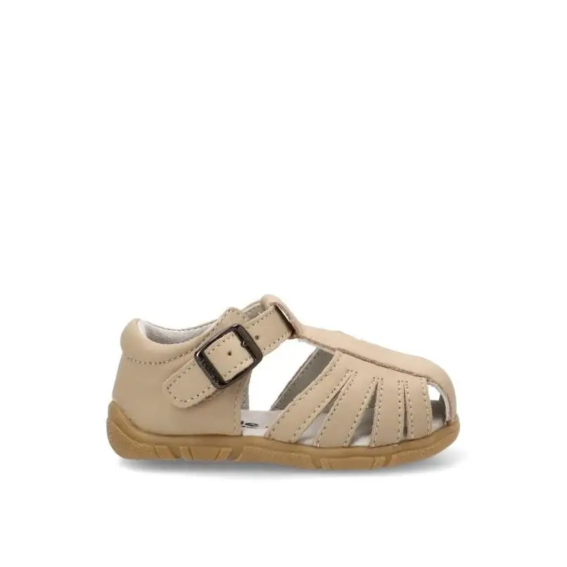 Sandalia Bubble Bobble - Niño - Suela Plana - Modelo A3316 - Color Beige