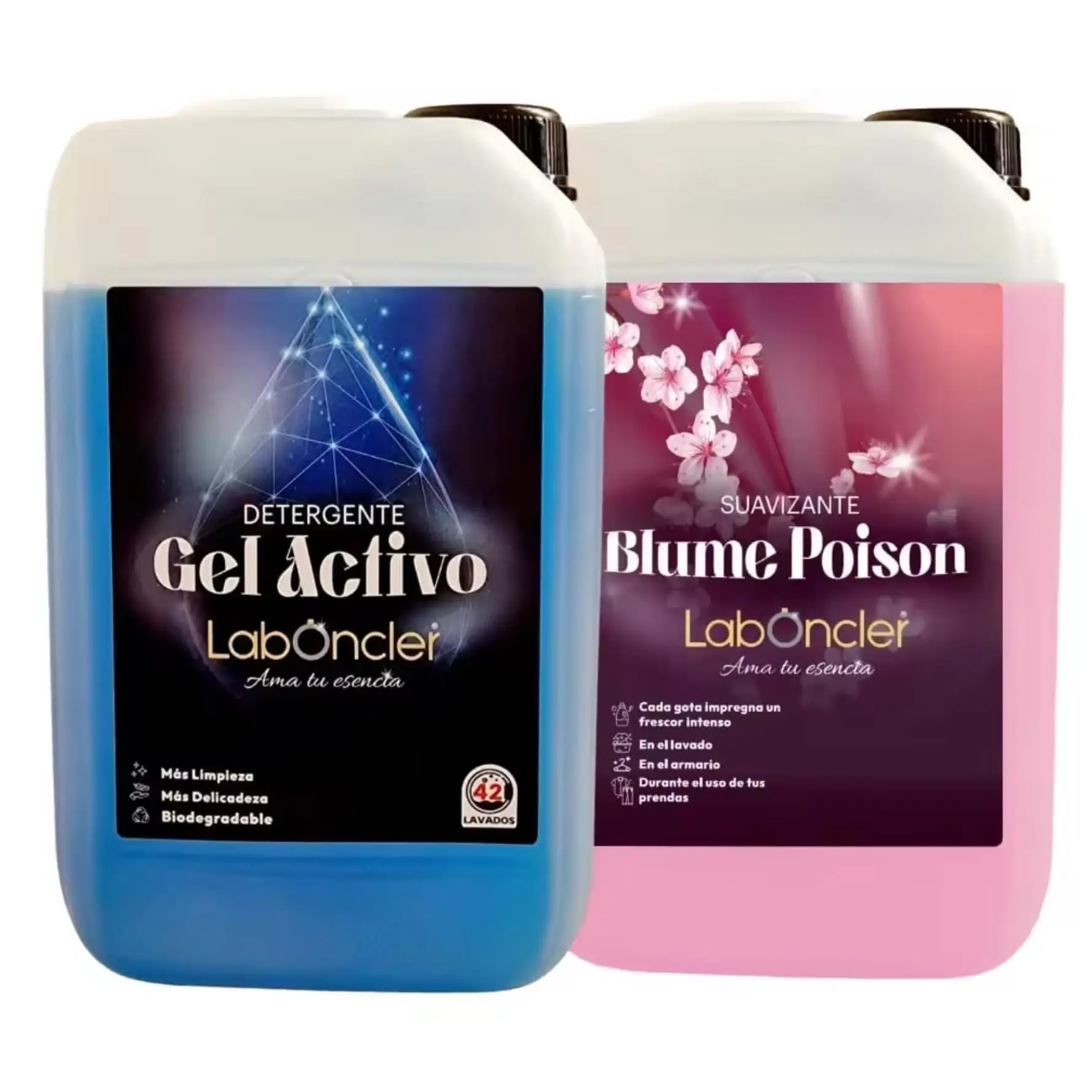 Cloth detergent for textile active Gel + Laboncler softener, for washing white and colored clothes, with a SUPER fresh, Marine aroma. Penetrates the fibers deeply and allows to pre-treat and remove more difficult stains, detergent LaBoncler, softener