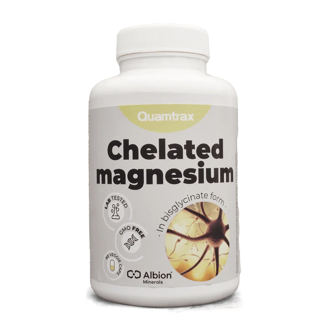 Quamtrax Nutrition Magnesio Quelado – 800 mg bisglicinato / 80 mg elemental (Albion®)