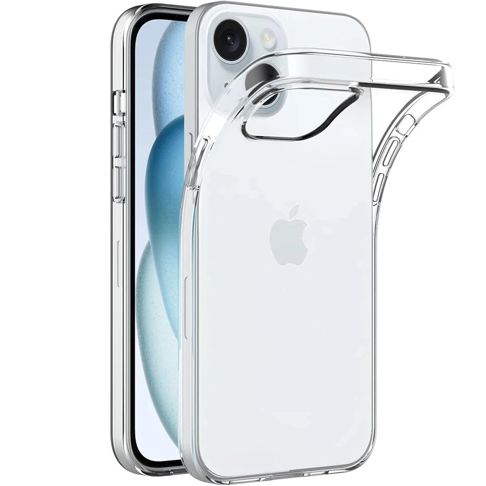 Transparent tpu case for iphone 15 14 13 12 11 x xs max xr pro mini plus full protection with perfect fit, ultra thin and flexible anti-scratch design + optional screen protector