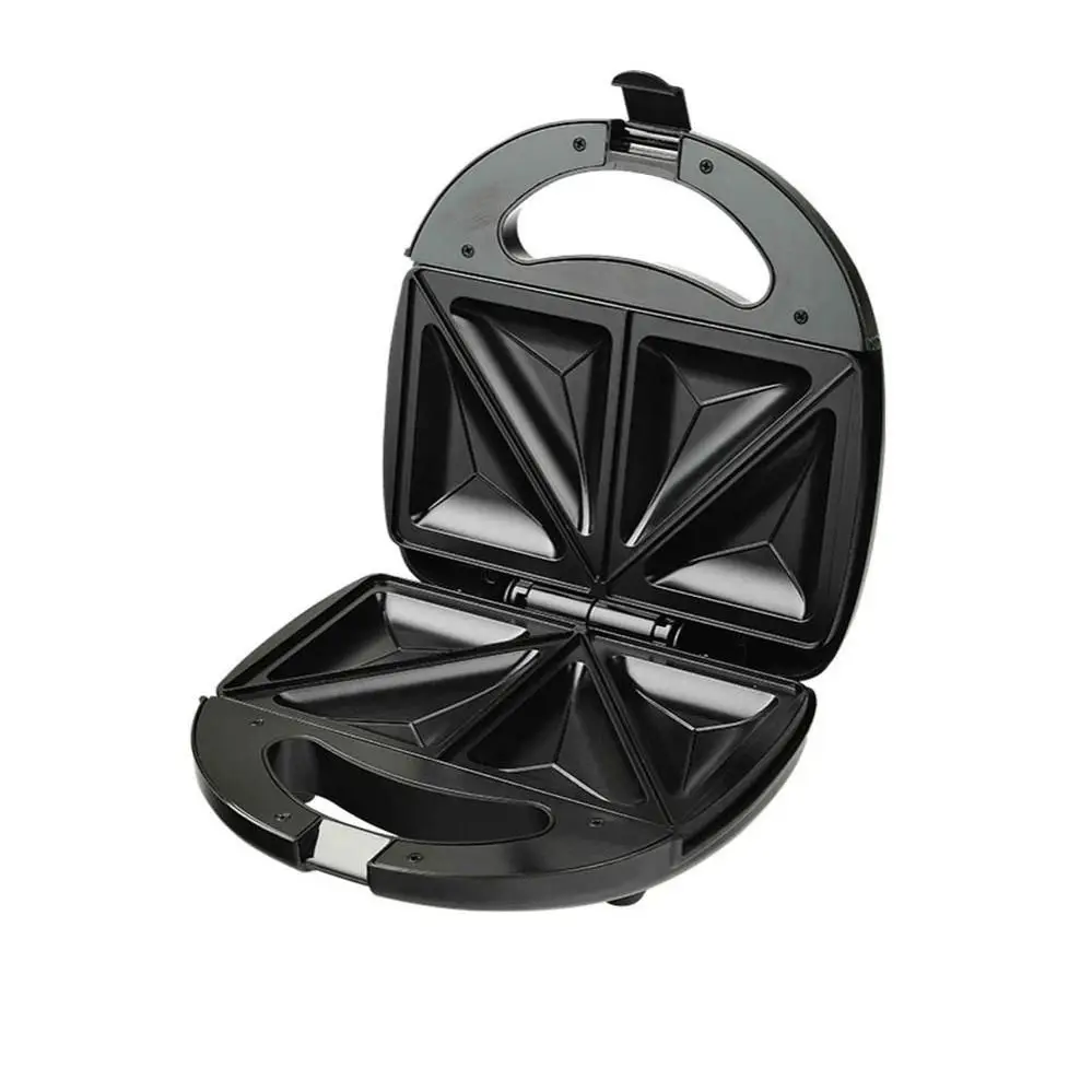 Sandwichera electrica 750W, tostadora y grill, revestimiento antiadherente, placas con forma triangular, indicador LED, asa de tacto frío. Sokany