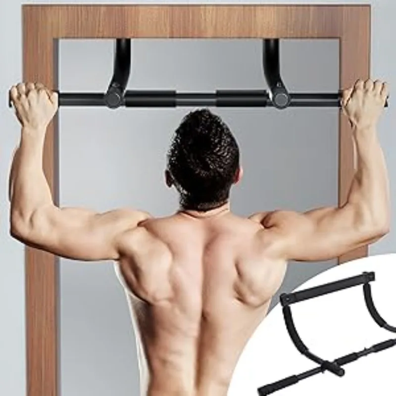 Decodeko-door pull-up bar without screws |   Multifunction for pull-ups, crunches and push-ups |   Reinforced steel structure |   Easy assembly and non-slip grip