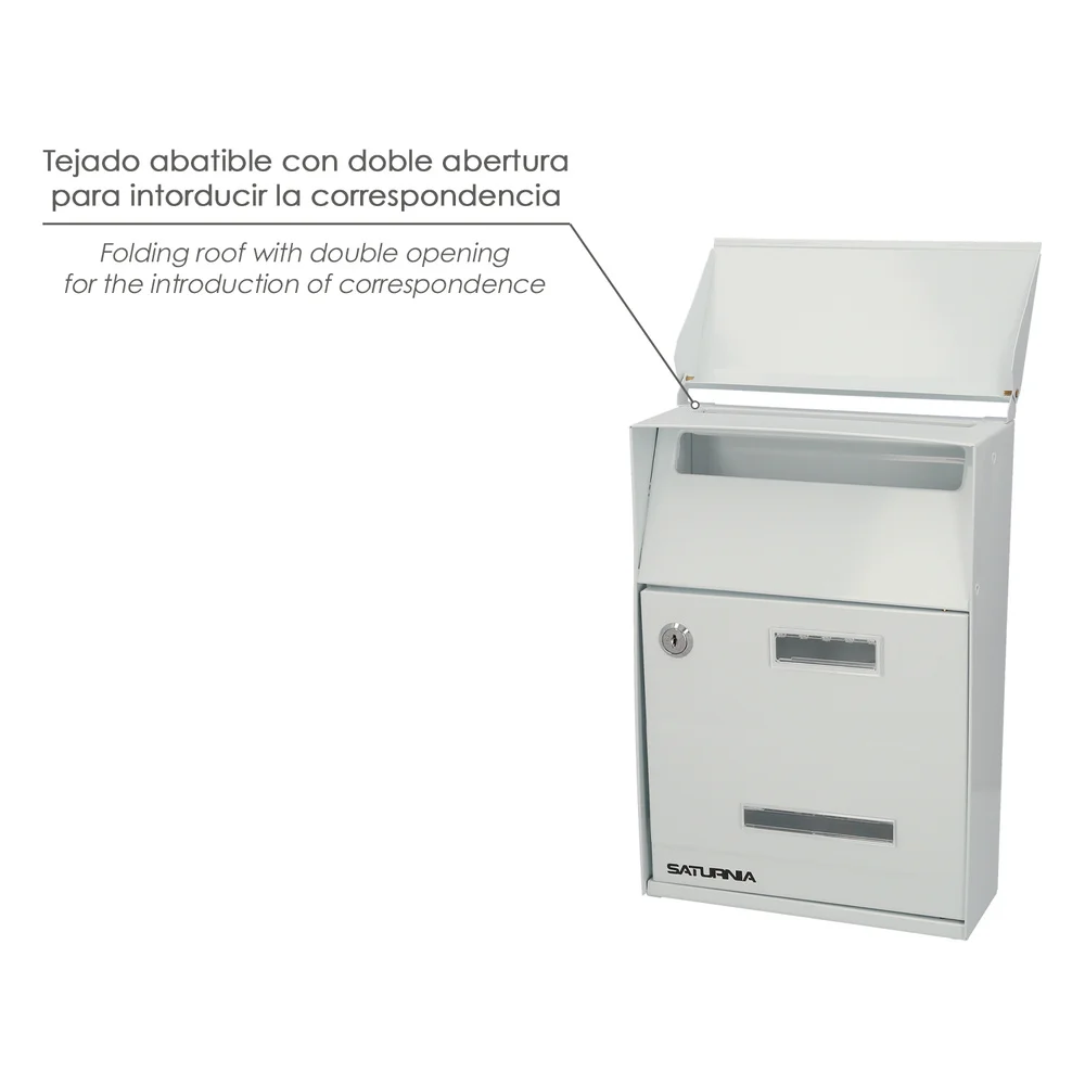 WOLFPACK LINEA PROFESIONAL 03081285 Buzon Exterior Country Blanco 215 x 320 x 105 mm, Multicolor, Individual