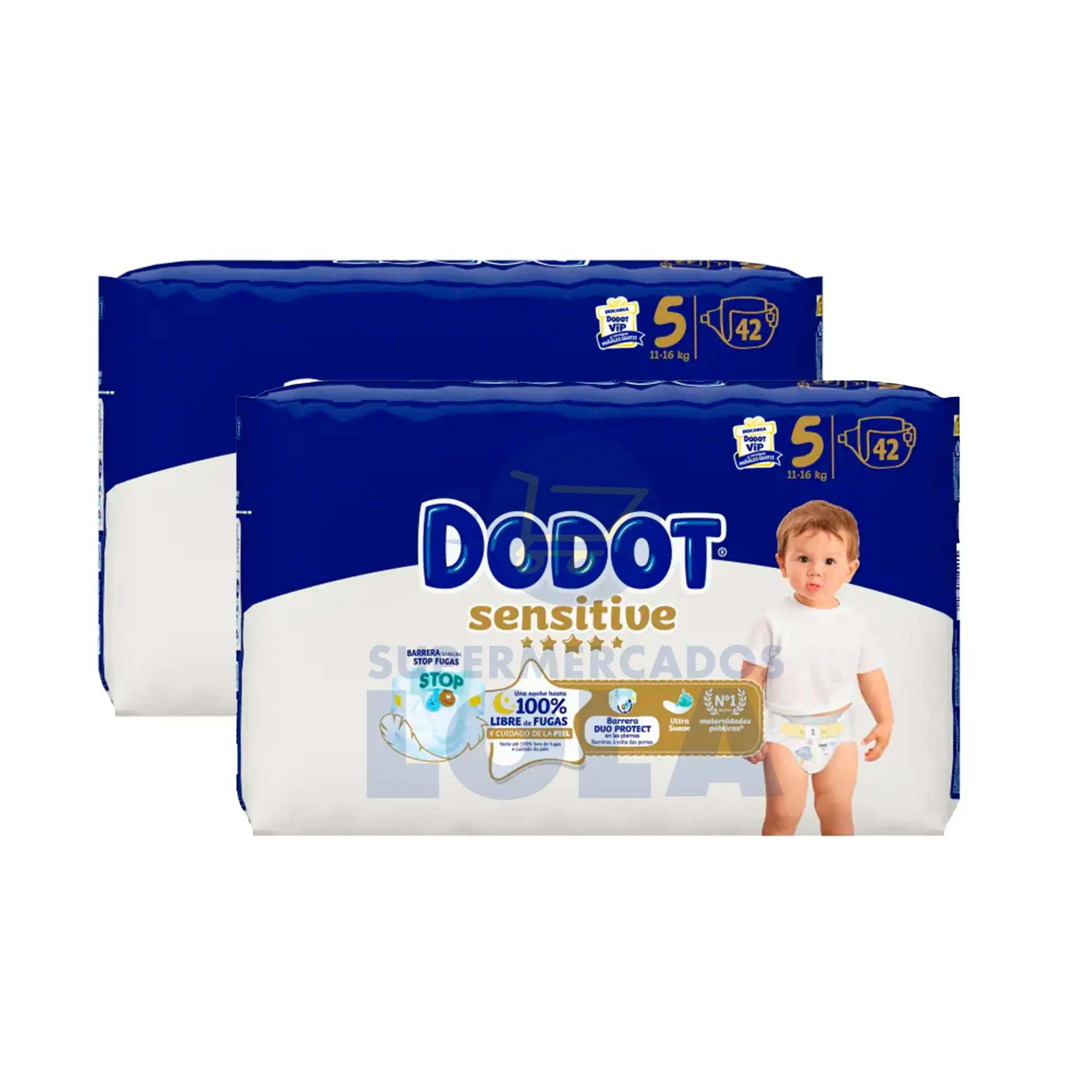 PACK de 2 - Pañales Dodot Sensitive Talla 5 - 84 unidades